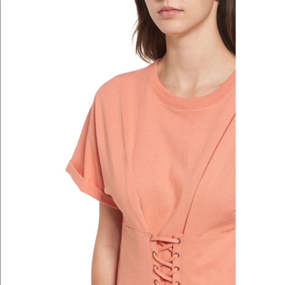Nordstrom BP Coral Lace Up Corset T Shirt Dress
Small NWT - Picture 4 of 11